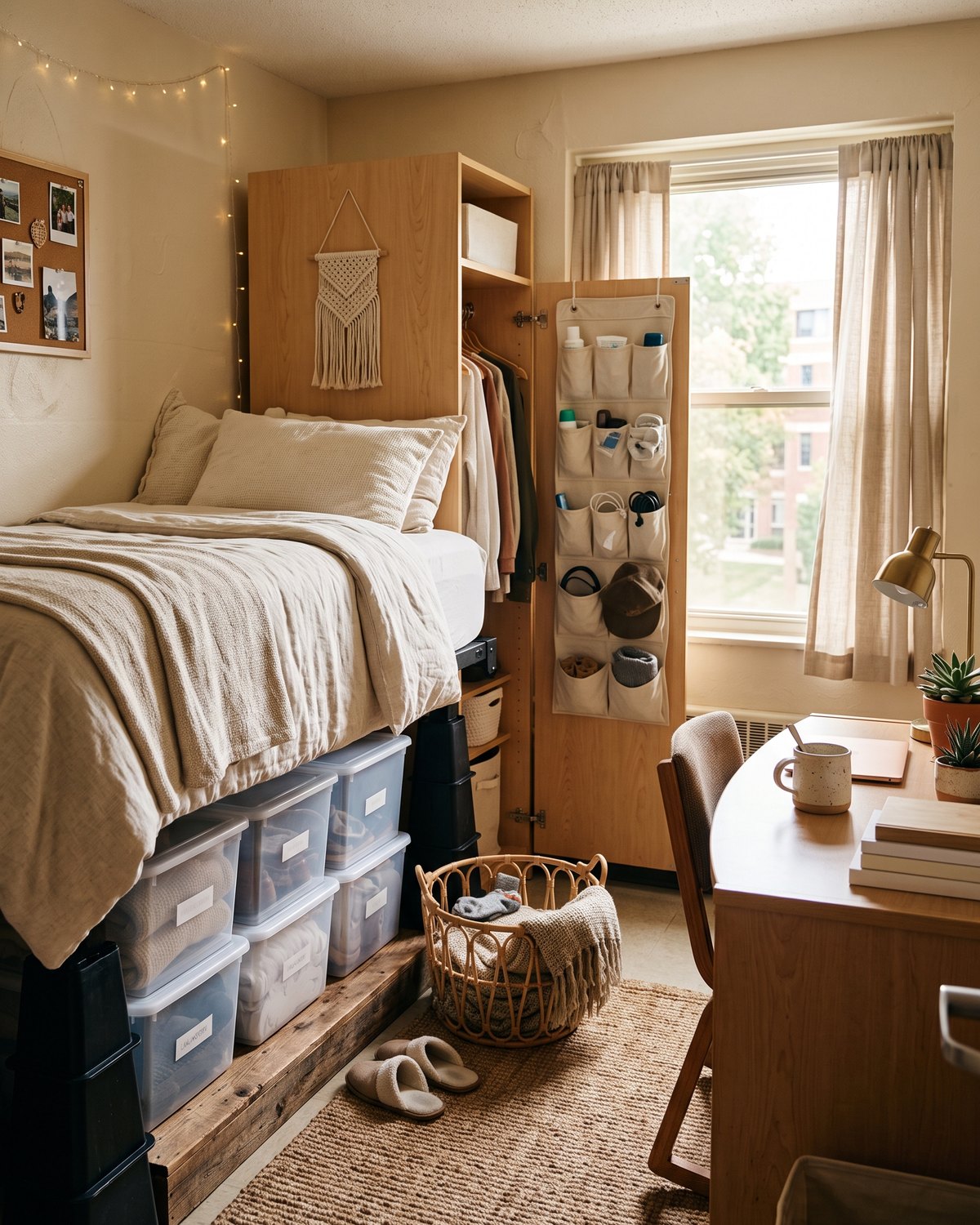 Organizar una habitación de residencia: meter una vida entera en media habitación pequeña