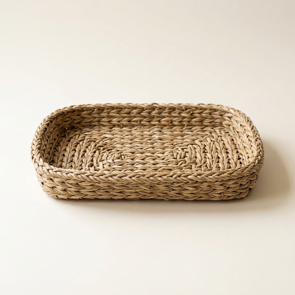 Flat Seagrass Tray Basket